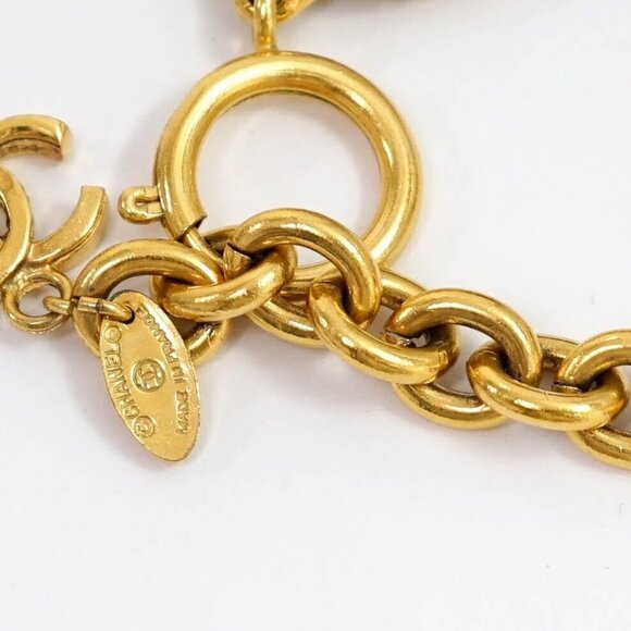 CHANEL 31 Rue Cambon PARIS Coin Bracelet 8.6" Gold Tone Auth #34872 - Picture 4 of 5